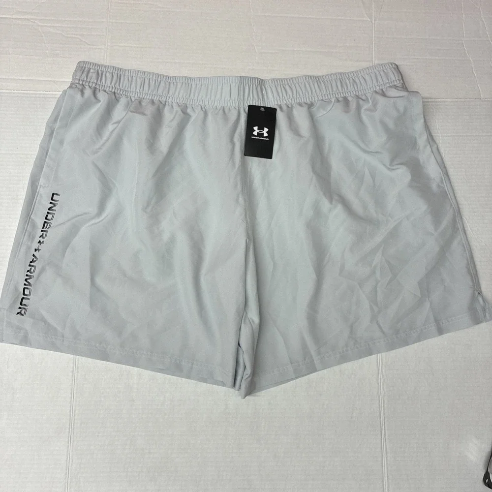 Under Armour Men's Woven Wordmark Shorts Size 4XL Gray 8
